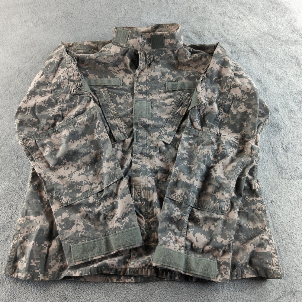 US Army Jacket Mens Large UCP Digital Camo ACU Combat Field Coat Flame Resistant